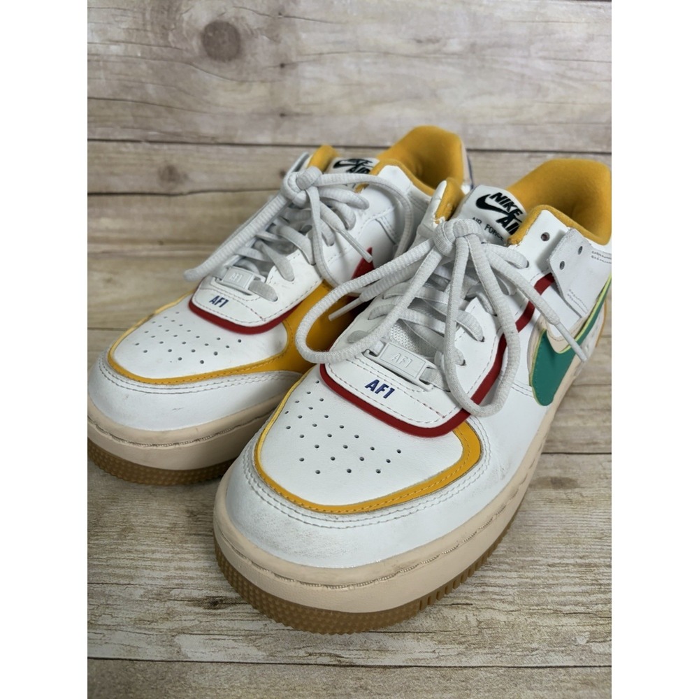 Nike Air Force 1 Shadow Sneakers CI0919-118 Streetwear Summit White Green Sz 7.5